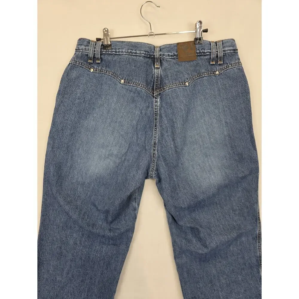 Rockies Denim Capri Bareback High Rise Front Pockets‎ Women 15 Blue Jeans Vtg